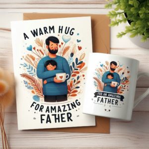 Amazing Father Mug and Greeting Card - Perfect Gifts for Dad